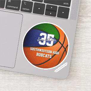 Blaue grüne Mannschaft farbenfrohe Kinder Teenager Aufkleber