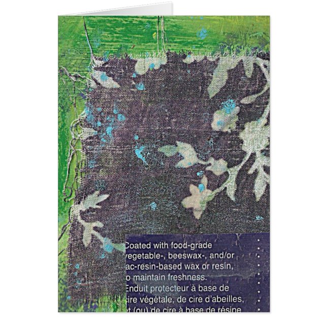 Blaue grüne Mixed-Media-Collage (Vorne)