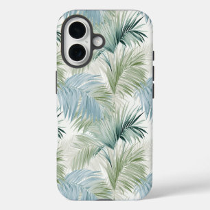Blaue grüne Palmwedel Apple iPhone 16 Tough Case Hülle