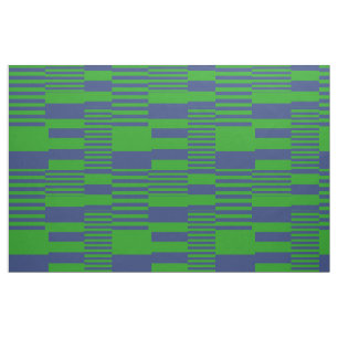 Blaue Grüne Patchwork-Streifen Design Stoff
