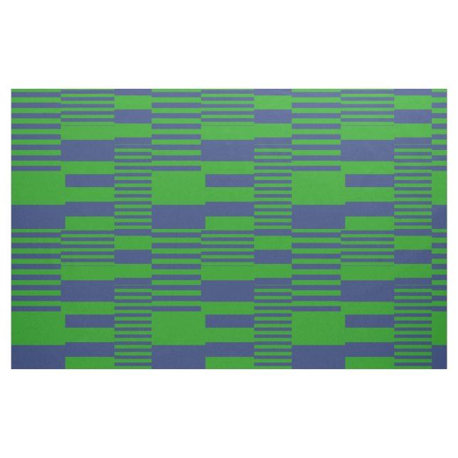 Blaue Grüne Patchwork-Streifen Design  Stoff (Fat Quarter (45,7 x 55,9 cm))