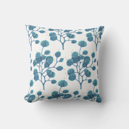 Blaue grüne Pflanze Pattern Pen Zeichn Throw Kisse Kissen