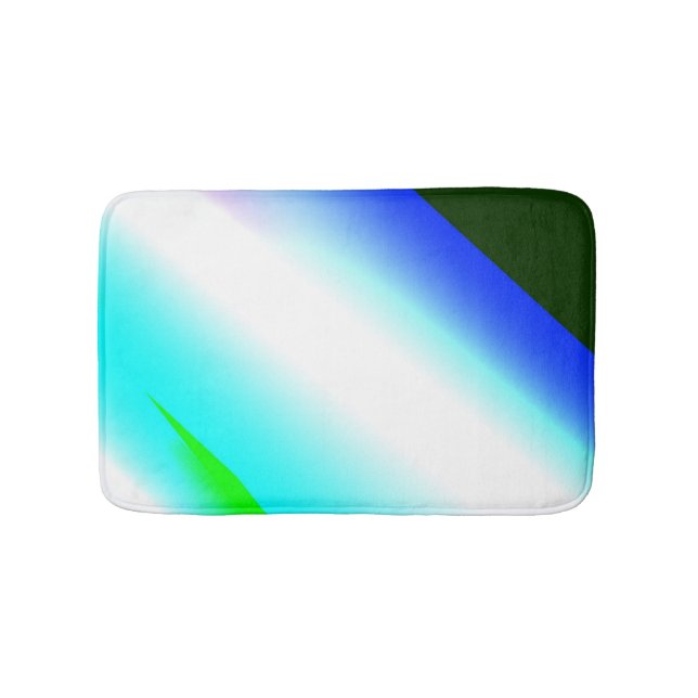Blaue grüne Regenbogenfarben abstrakte Textur Badematte (Vorderseite)