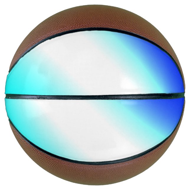 Blaue grüne Regenbogenfarben abstrakte Textur Basketball (Vorderseite)