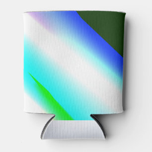 Blaue grüne Regenbogenfarben abstrakte Textur Dosenkühler
