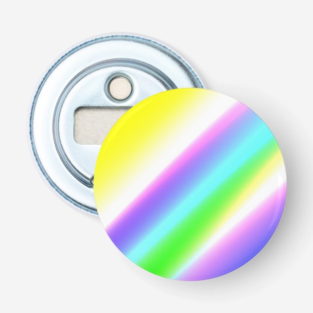 Blaue grüne Regenbogenfarben abstrakte Textur Flaschenöffner (Vorderseite)