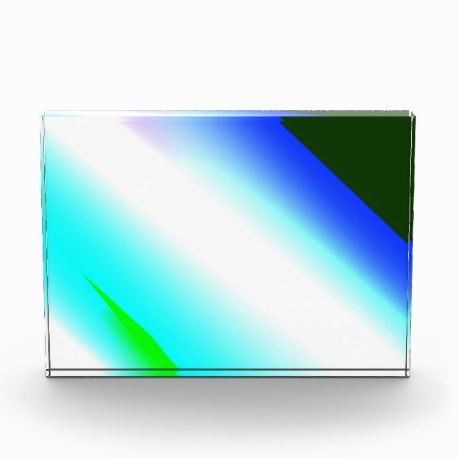Blaue grüne Regenbogenfarben abstrakte Textur Fotoblock (Vorderseite)