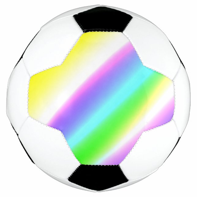 Blaue grüne Regenbogenfarben abstrakte Textur Fußball (Vorderseite)