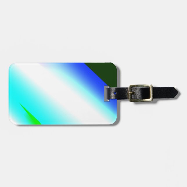 Blaue grüne Regenbogenfarben abstrakte Textur Gepäckanhänger (Vorderseite horizontal)