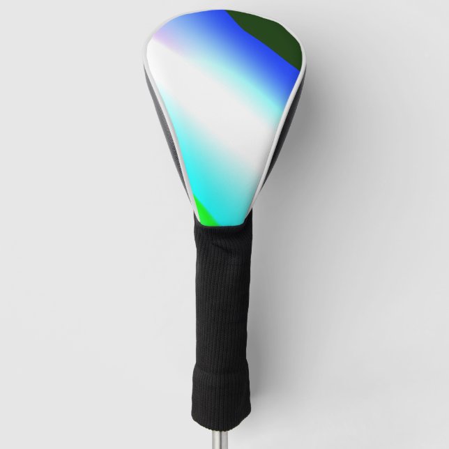 Blaue grüne Regenbogenfarben abstrakte Textur Golf Headcover (Vorderseite)