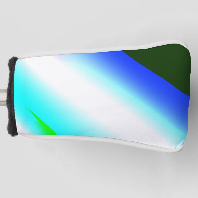 Blaue grüne Regenbogenfarben abstrakte Textur Golf Headcover (Vorderseite)