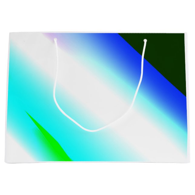 Blaue grüne Regenbogenfarben abstrakte Textur Große Geschenktüte (Vorderseite)
