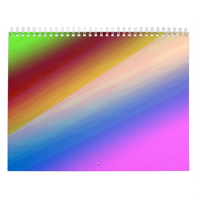 Blaue grüne Regenbogenfarben abstrakte Textur Kalender (Titelbild)