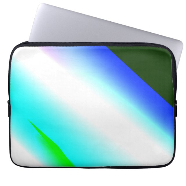 Blaue grüne Regenbogenfarben abstrakte Textur Laptopschutzhülle (Vorderseite)