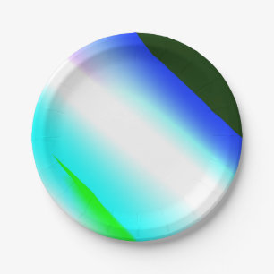 Blaue grüne Regenbogenfarben abstrakte Textur Pappteller