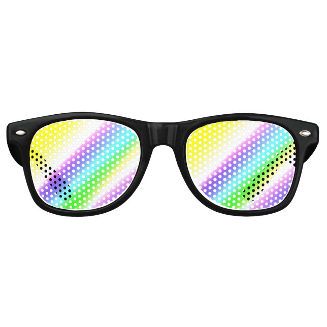 Blaue grüne Regenbogenfarben abstrakte Textur Partybrille (Vorderseite)