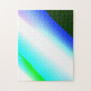 Blaue grüne Regenbogenfarben abstrakte Textur Puzzle
