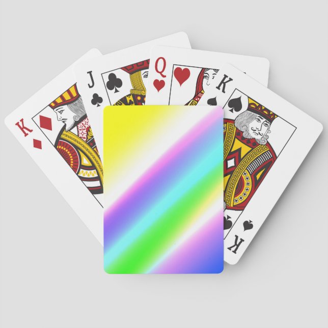 Blaue grüne Regenbogenfarben abstrakte Textur Spielkarten (Rückseite)
