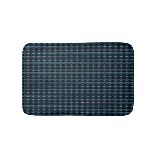 Blaue grüne Regenbogensteine , Artdeco-Muster Badematte (Vorderseite)
