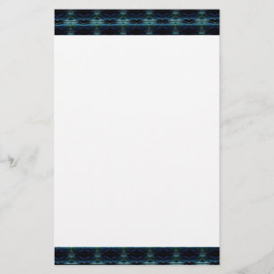 Blaue grüne Regenbogensteine , Artdeco-Muster Briefpapier