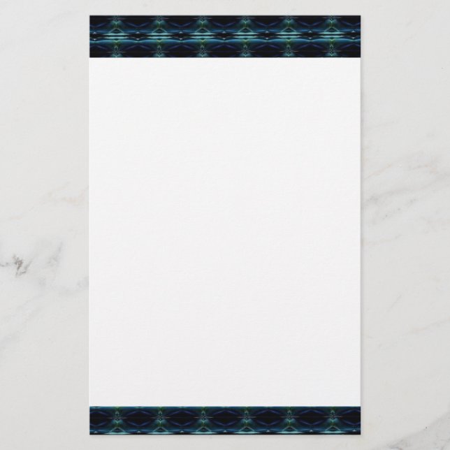 Blaue grüne Regenbogensteine , Artdeco-Muster Briefpapier (Vorderseite)