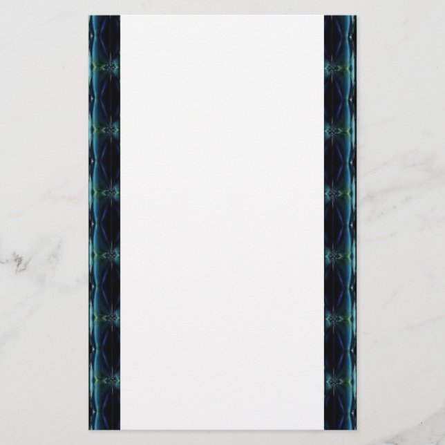 Blaue grüne Regenbogensteine , Artdeco-Muster Briefpapier (Vorderseite)
