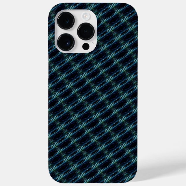 Blaue grüne Regenbogensteine , Artdeco-Muster Case-Mate iPhone Hülle (Rückseite)