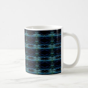 Blaue grüne Regenbogensteine , Artdeco-Muster Kaffeetasse