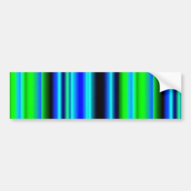 Blaue grüne Regenbogenstreifen Autoaufkleber (Vorne)
