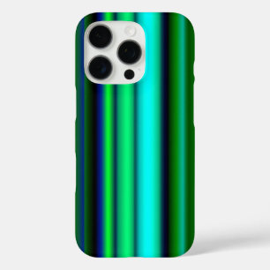 Blaue grüne Regenbogenstreifen iPhone 16 Pro Hülle