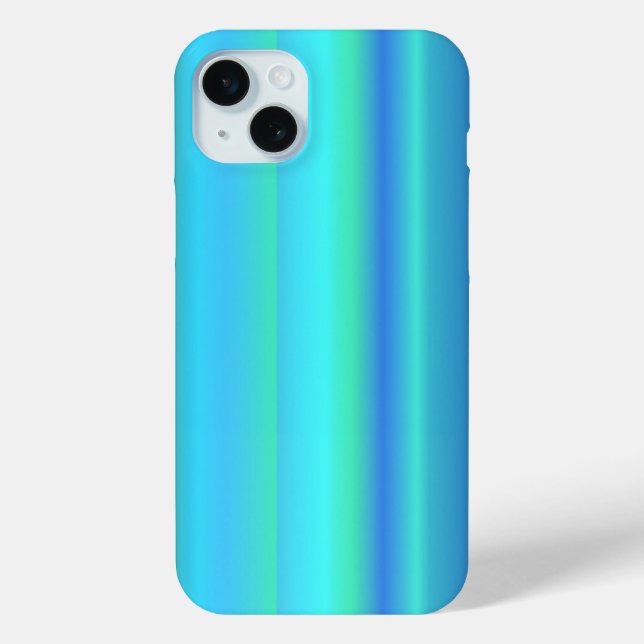 Blaue grüne Regenbogenstreifen Case-Mate iPhone Hülle (Rückseite)