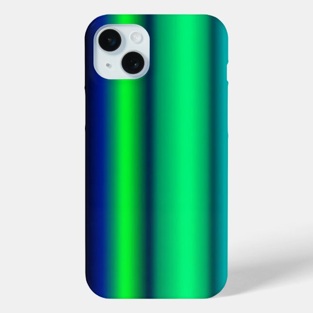 Blaue grüne Regenbogenstreifen Case-Mate iPhone Hülle (Rückseite)