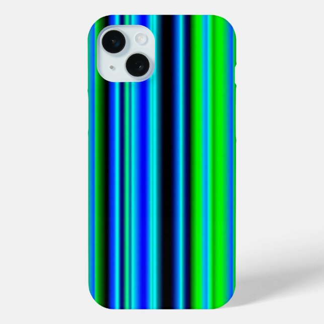 Blaue grüne Regenbogenstreifen Case-Mate iPhone Hülle (Rückseite)