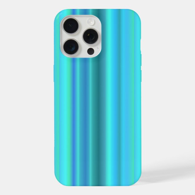 Blaue grüne Regenbogenstreifen iPhone Hülle (Rückseite)
