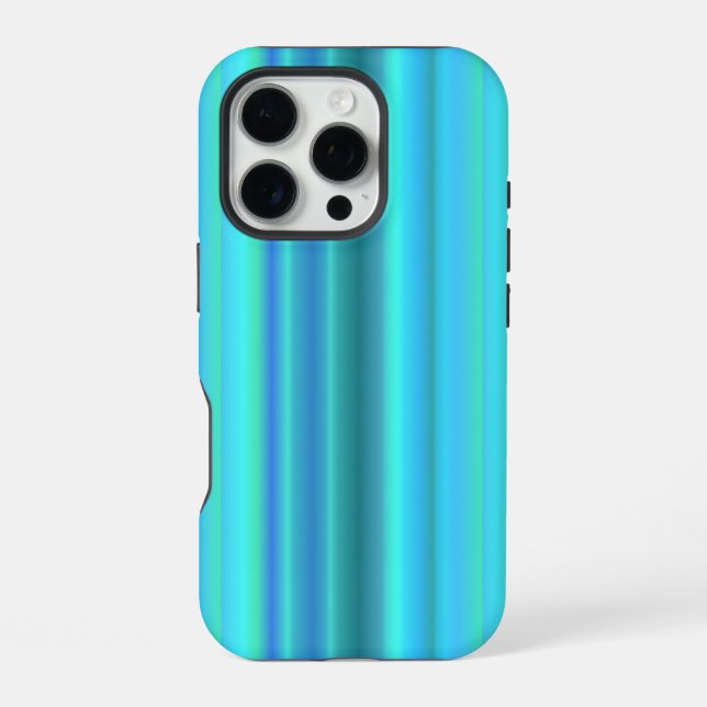 Blaue grüne Regenbogenstreifen iPhone Hülle (Rückseite)