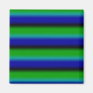 Blaue grüne Regenbogenstreifen Magnet