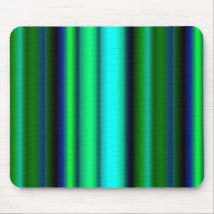 Blaue grüne Regenbogenstreifen Mousepad