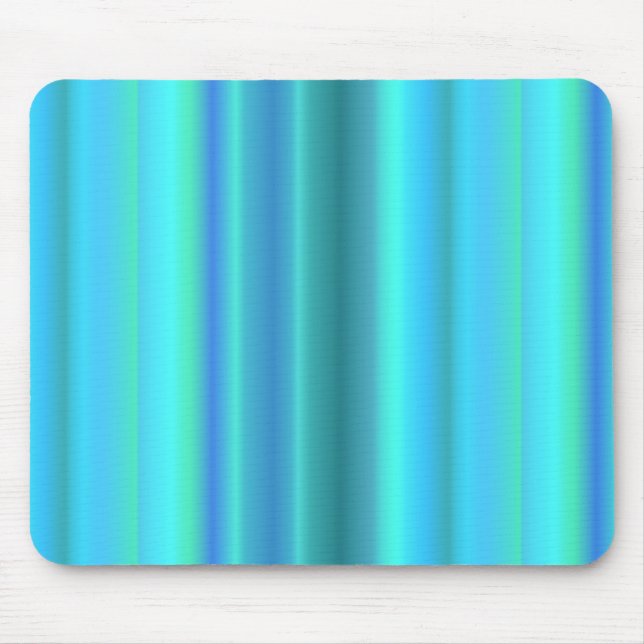 Blaue grüne Regenbogenstreifen Mousepad (Vorne)