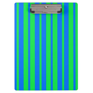 Blaue grüne stilvolle Streifenmuster-Design Klemmbrett