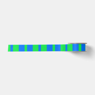 Blaue grüne stilvolle Streifenmuster-Design Satinband