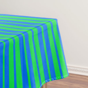 Blaue grüne stilvolle Streifenmuster-Design Tischdecke
