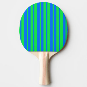Blaue grüne stilvolle Streifenmuster-Design Tischtennis Schläger