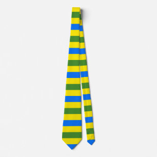 Blaue grüne und gelbe Streifen Design Krawatte