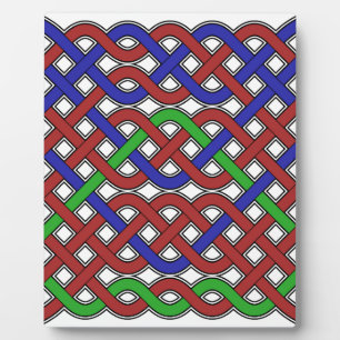 Blaue, grüne und rote keltische Knochen Fotoplatte