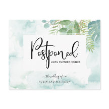 Blaue grüne Wasserfarbenaufenthaltshochzeit