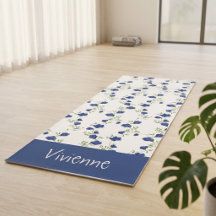 Blaue Grüne Wildblumen-Wasserfarbe Benutzername