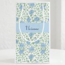 Blaue Grüne Wildblumen-Wasserfarbe-Monogramm