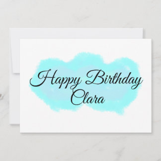 Blaue grüne Wolken pastellfarben glücklicher Gebur Einladung