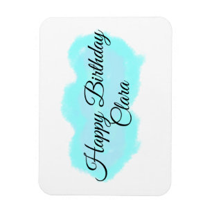 Blaue grüne Wolken pastellfarben glücklicher Gebur Magnet