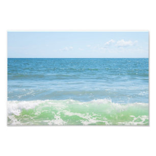 Blaue grünes Seefriedliche Wellen Fotodruck